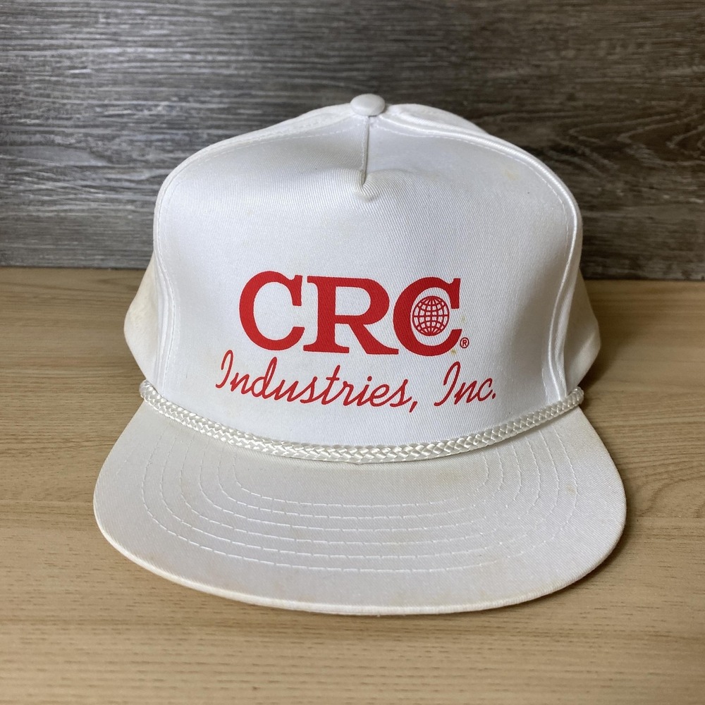 Vintage CRC Industries Inc Hat Cap Snap Back White Advertising Trucker